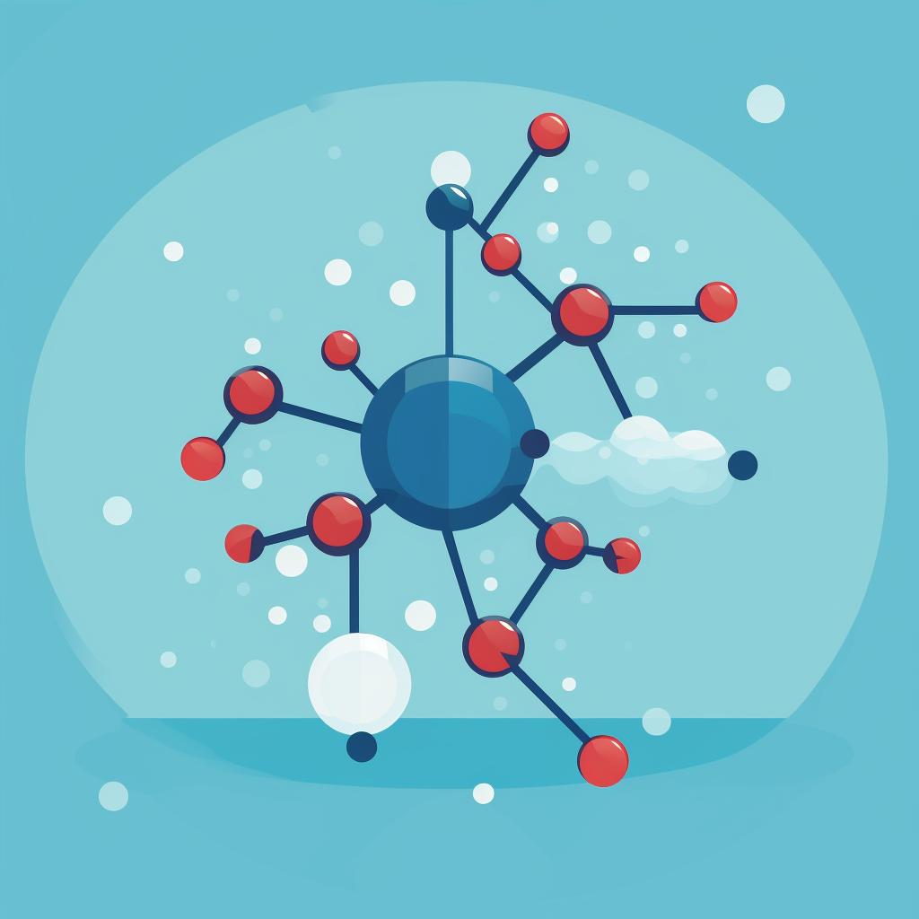 Water molecule passing through ion-exchange resin